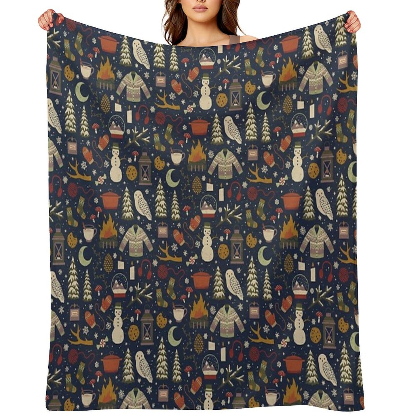 Winter Nights Throw Blanket