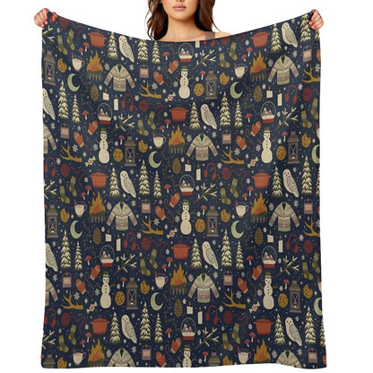 Winter Nights Throw Blanket