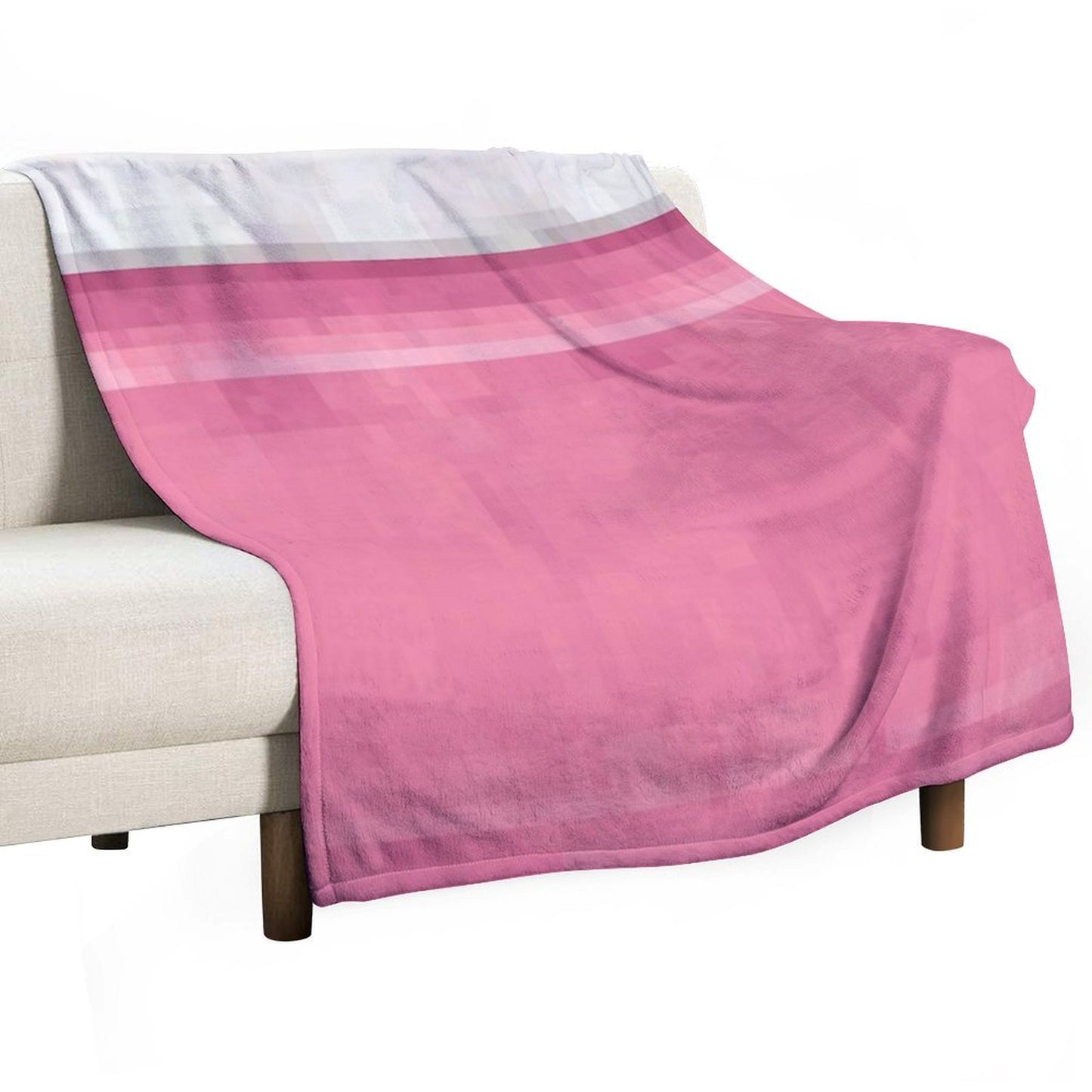 Minecraft Pink Pixel Bed Throw Blanket