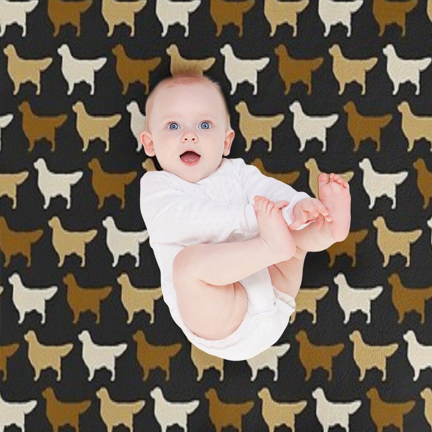 Golden Retriever Dog Breed Silhouette Throw Blanket