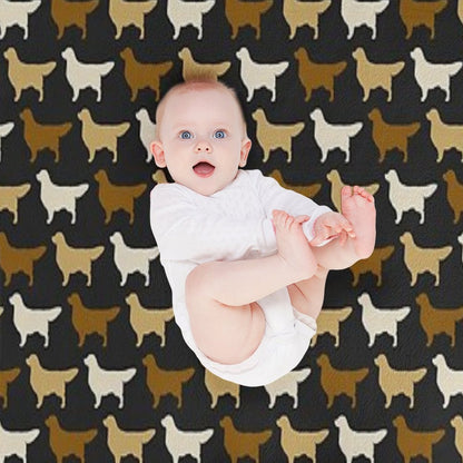 Golden Retriever Dog Breed Silhouette Throw Blanket