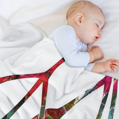 Gum Blossom Flowers Photo Collage Throw Blanket