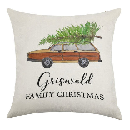 Christmas Vacation Griswold Family Christmas Linen Throw Pillow Cover