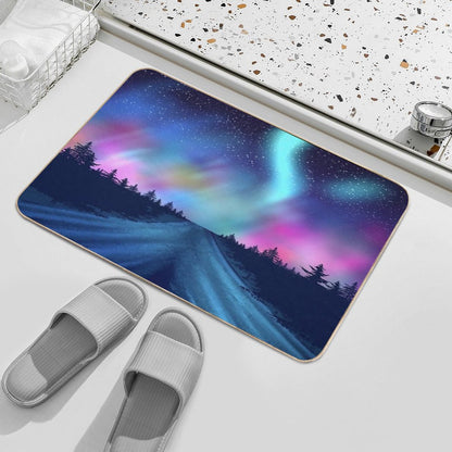 North Aurora Borealis Reflection Bath Mat