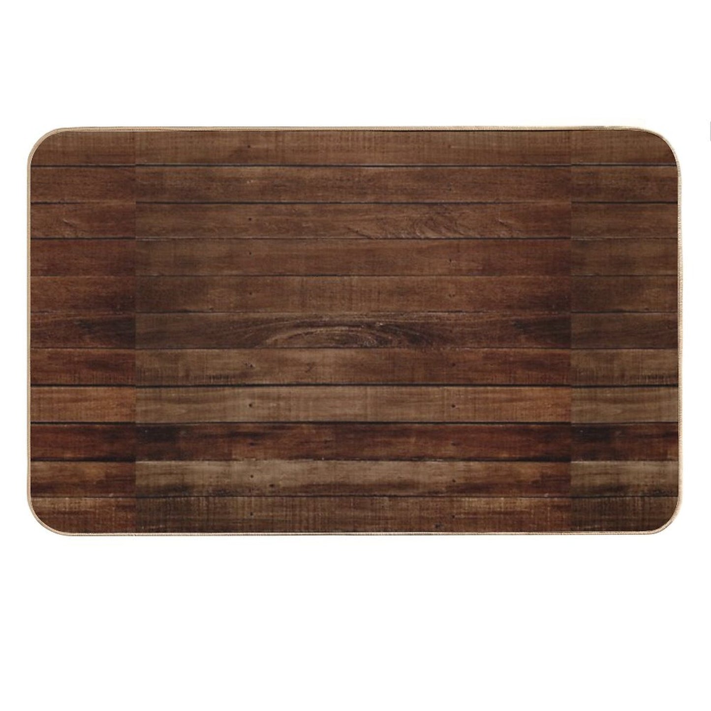 Dark Brown Wood Bath Mat