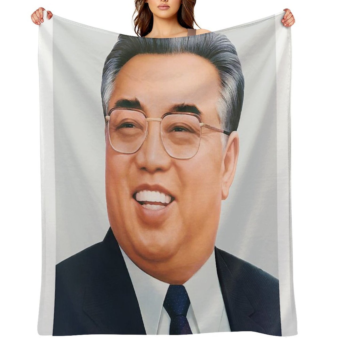 Kim Il Sung Throw Blanket