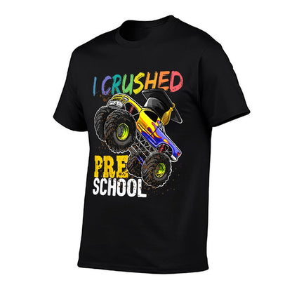 I Crushed Preschool Monster Truck Graduation Cap Gift Boys T-Shirt