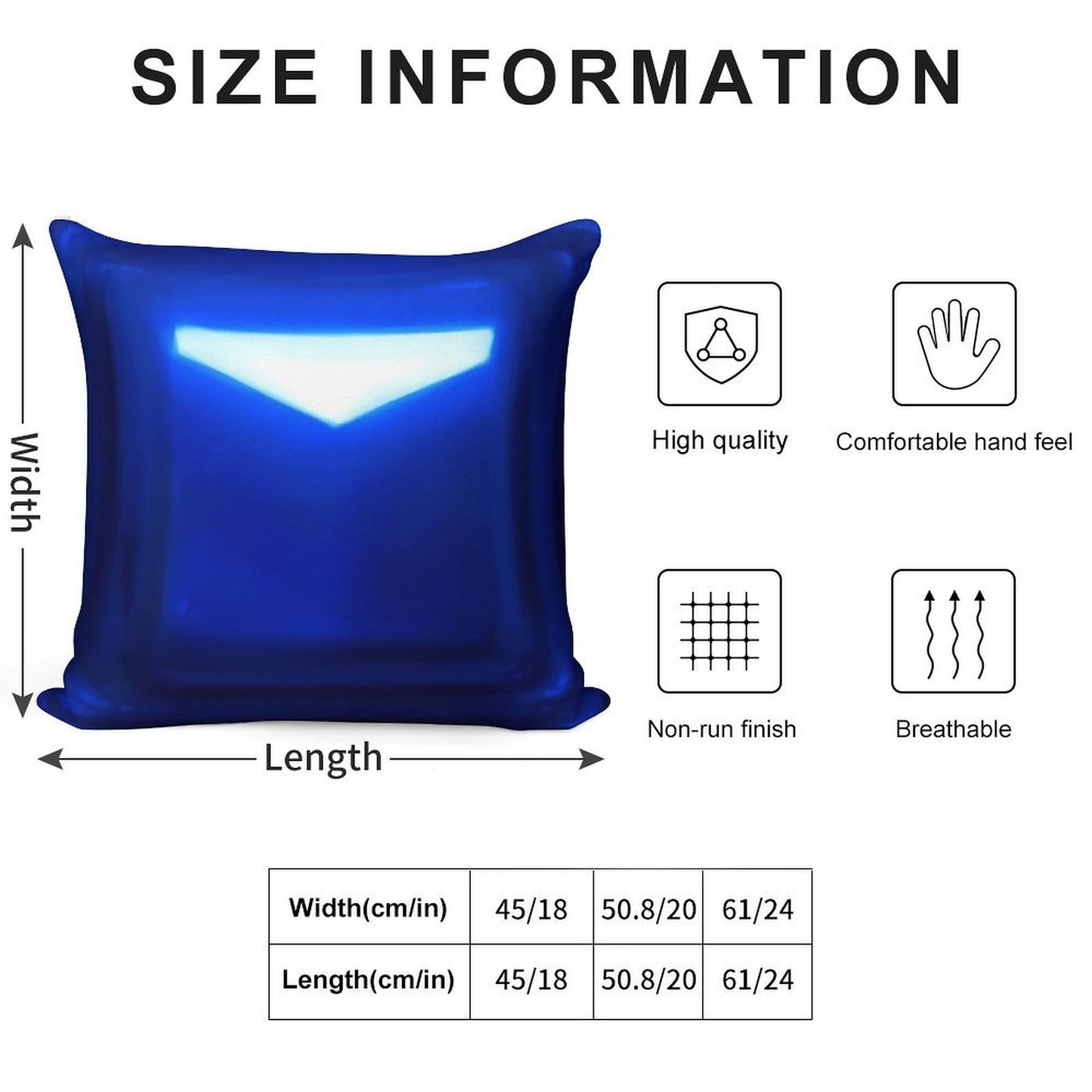 Beat Saber Blue Block Throw Pillow Cover Soft High-Density Material Throw Pillow