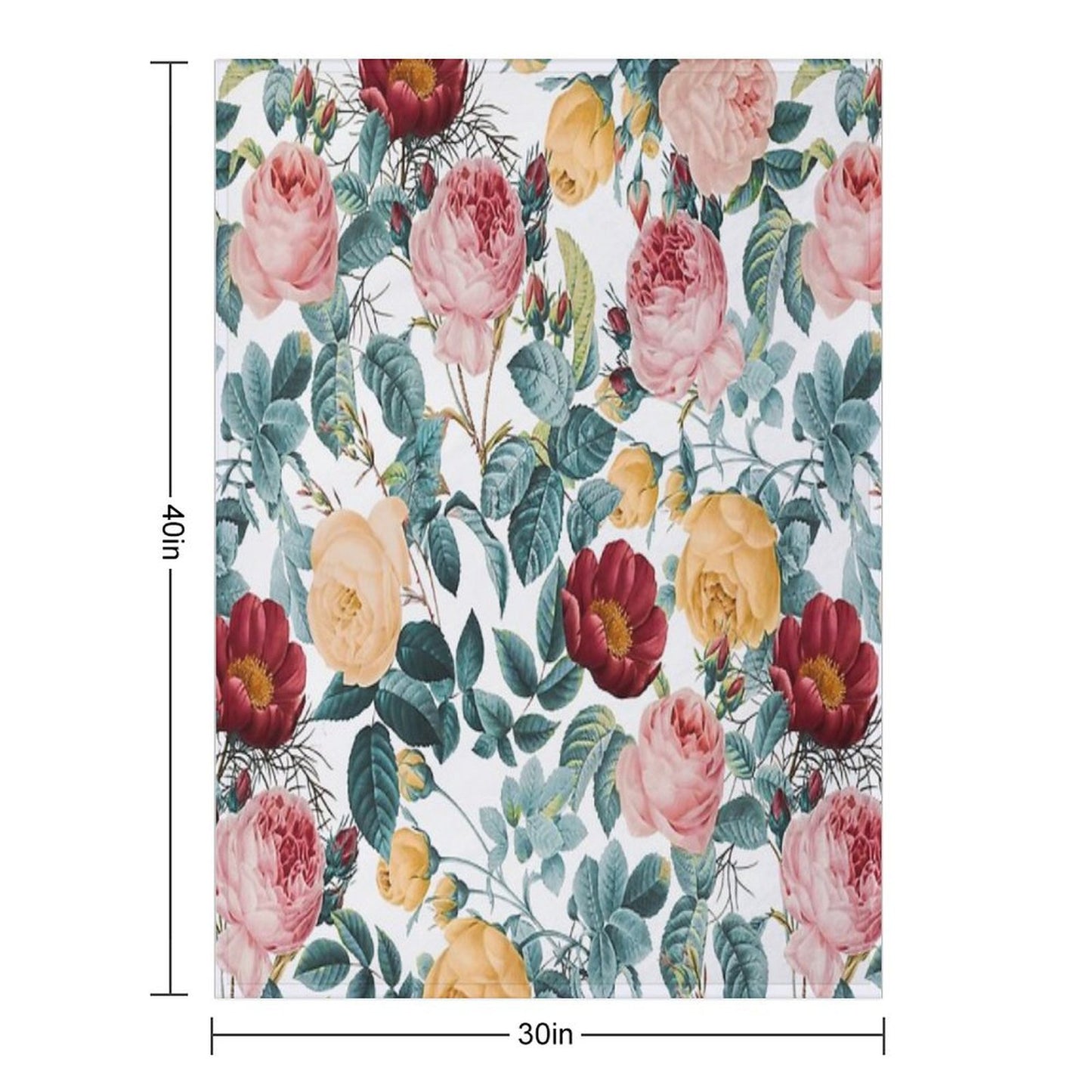 Vintage Garden VI Throw Blanket
