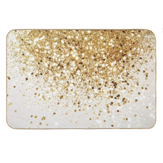 Gold Glam #2 (Photo of Glitter Only - Not Reflective) Bath Mat