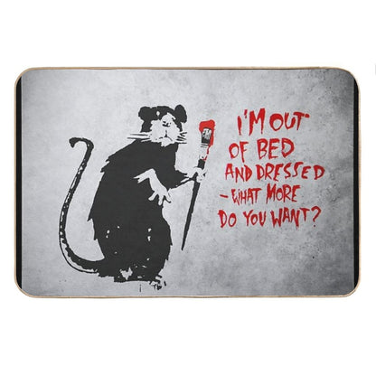 BANKSY  Out Of Bed Rat Bath Mat