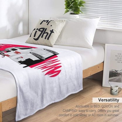 R34 GTR Japan White Throw Blanket