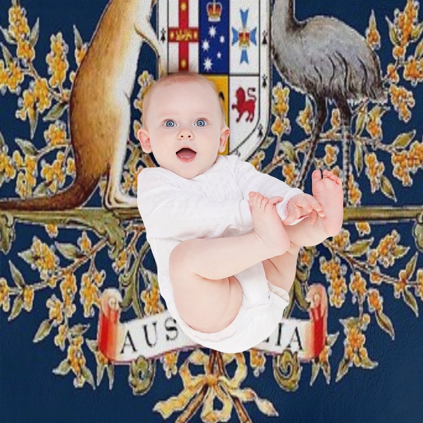Australian Coat of Arms Throw Blanket
