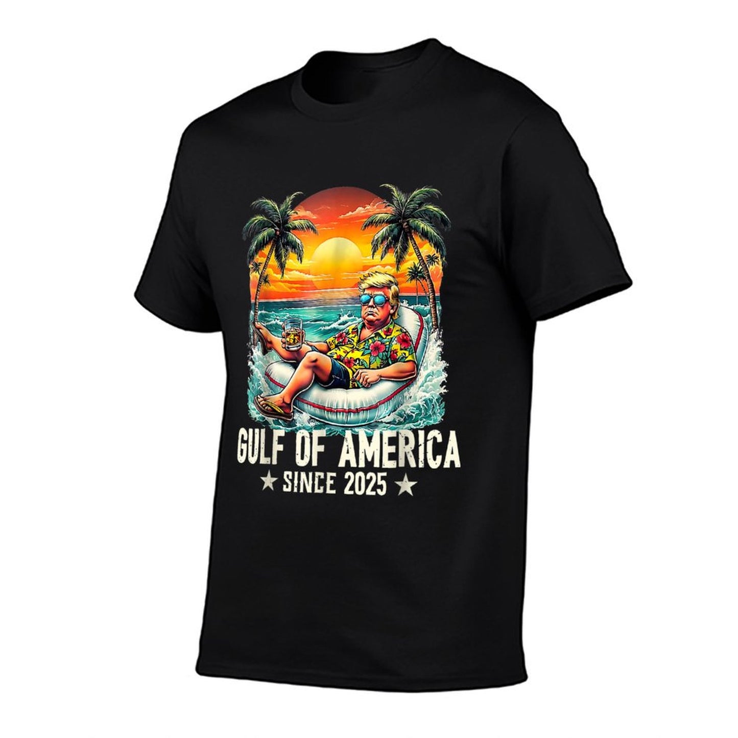 Gulf Of US America Est 2025 Retro Vintage Beach T-Shirt
