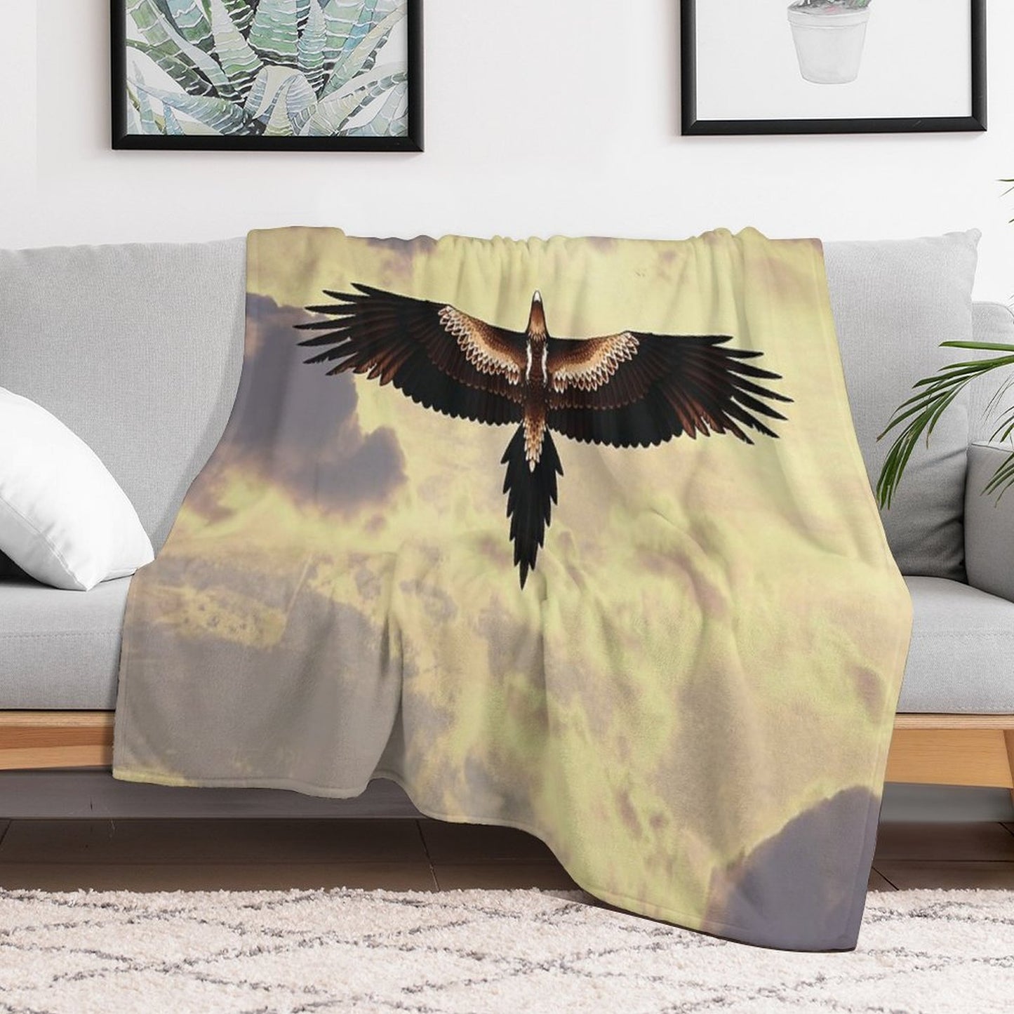 Wedge-Tailed Eagle - Australian Bird Throw Blanket