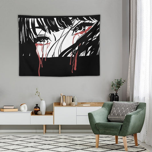 Crying Girl Tapestry
