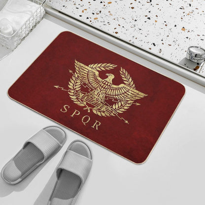Roman Empire Emblem - Vintage Gold Bath Mat