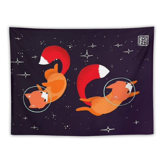 Space Foxes Tapestry