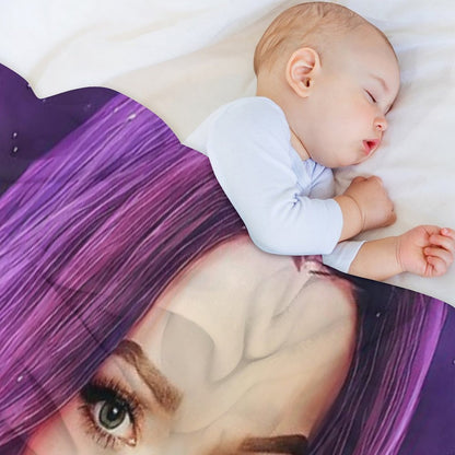 Mal Purple Pink Princess - Descendants 3 Throw Blanket