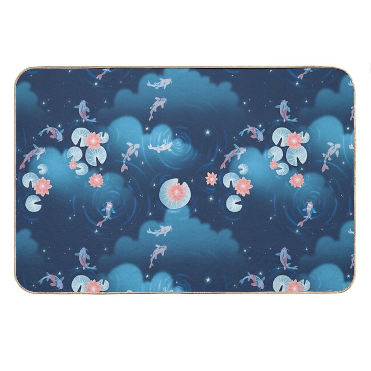 Koi Pond - Night Bath Mat