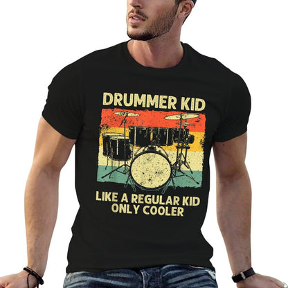 Drumming Art For Boys Girls Kids Drumline Drum Set Drummer T-Shirt