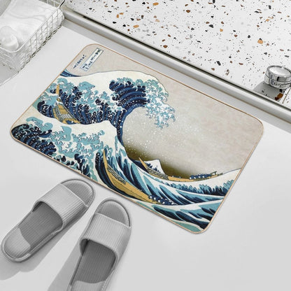 The Great Wave, Famous Japanese Artwork Bath Mat