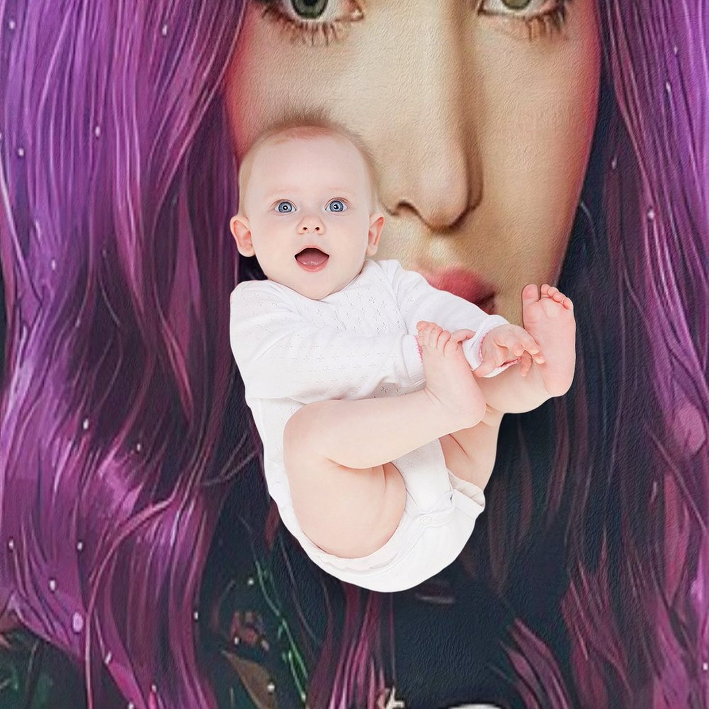 Mal Purple Pink Princess - Descendants 3 Throw Blanket