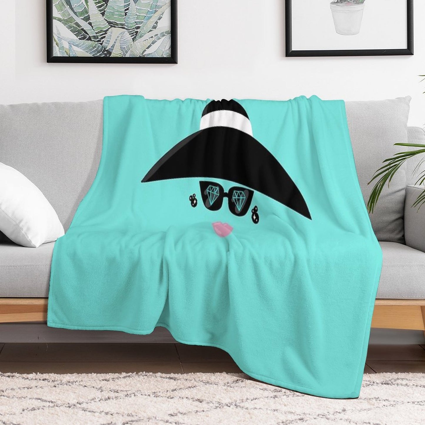 Holly Golightly Big Hat Throw Blanket
