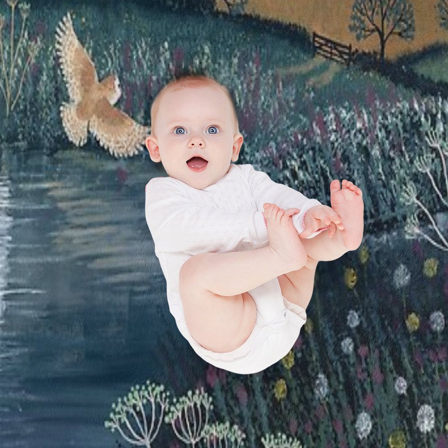 Over Moonlit Pool Throw Blanket