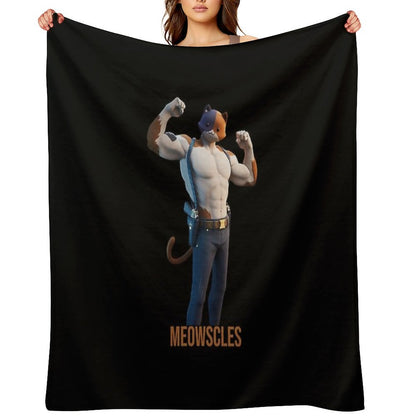 Meowscles Throw Blanket