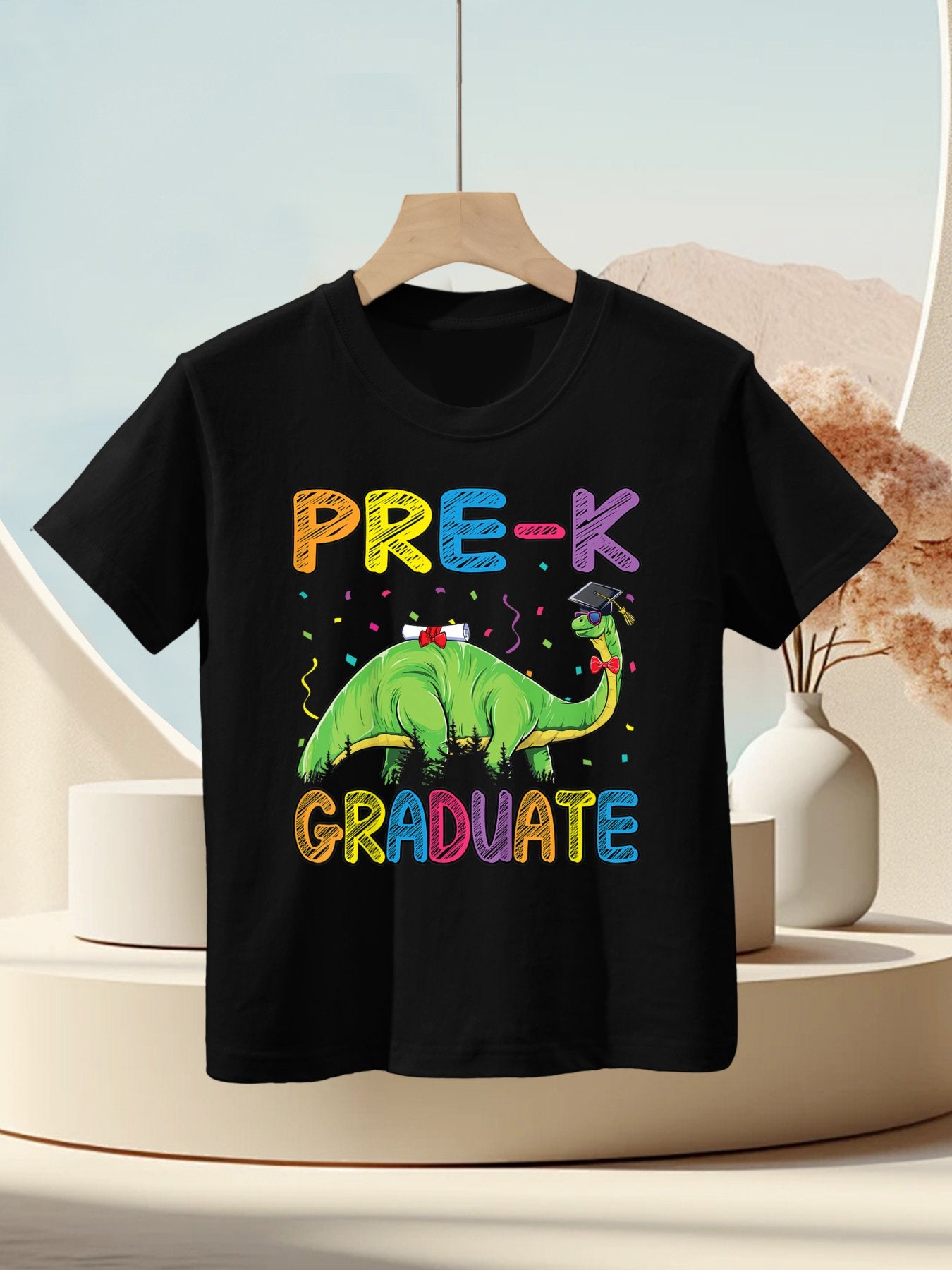 Kids Pre-K Graduate Brontosaurus Dino Pre Kindergarten Graduation Kids T-Shirt