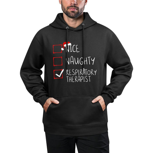 Nice Naughty Respiratory Therapist Christmas List Santa Layering Staple Hoodie