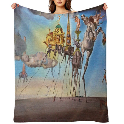 The Temptation of St. Anthony Throw Blanket
