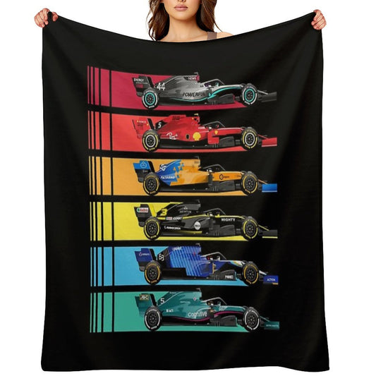 Formula Racing Cars 2023 Throw Blanket