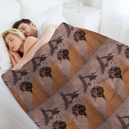 Grimey Crows Throw Blanket