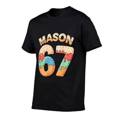 Mason 67 Ice Cream Drip Meme Six Seven (On Back) Funny Mens  Odor-resistant T-Shirt