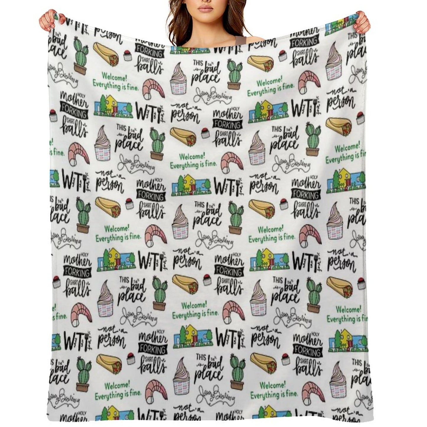 The Good Place TV Show Art Throw Blanket