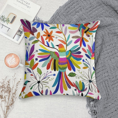 Otomi Bird Soft Skin-Friendly Throw Pillow
