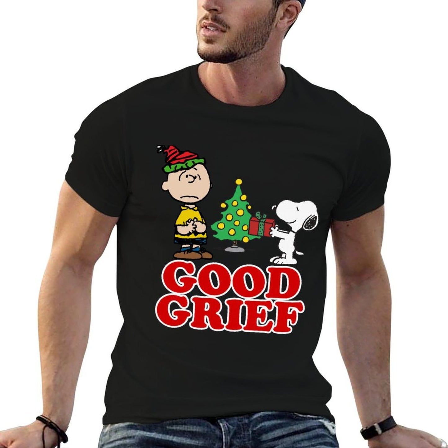 Peanuts Charlie Brown Goof Grief Christmas Sweatshirt  Wrinkle-resistant T-Shirt