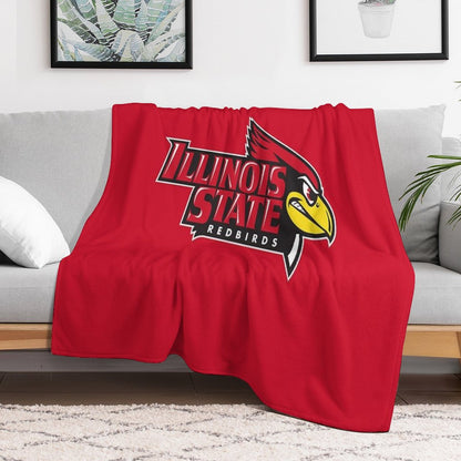 The Redbirds Illinois State-icon Throw Blanket