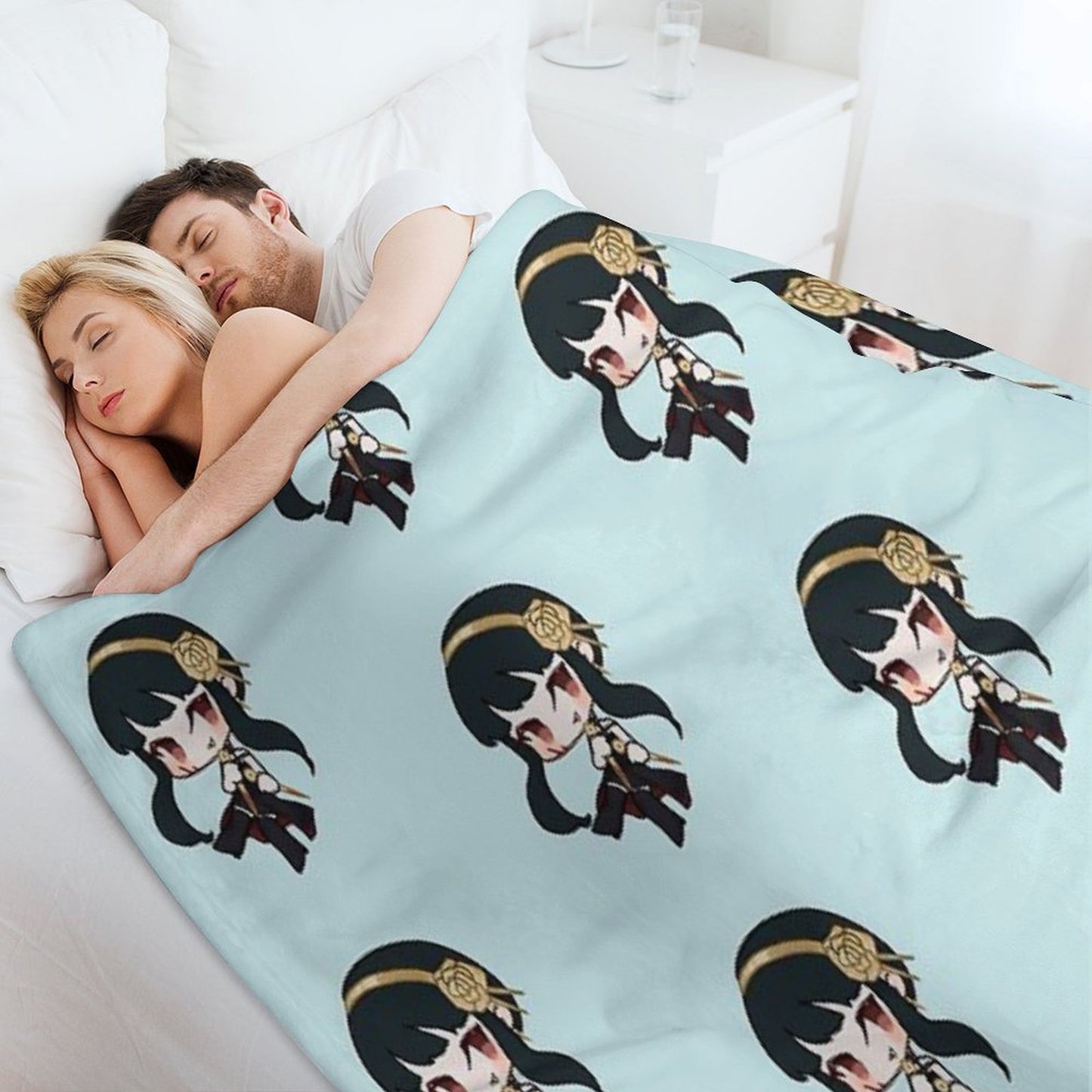 Yor Spy X Family Anime Character Chibi Style Throw Blanket