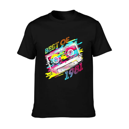 Womens Best Of 1981 40th Birthday Gifts Cassette Tape Vintage  Breathable T-Shirt