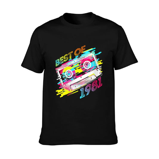 Womens Best Of 1981 40th Birthday Gifts Cassette Tape Vintage  Breathable T-Shirt