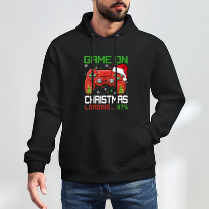 Game On Christmas Loading 67 Funny 6 7 Meme Xmas Cotton-Polyester Blend Hoodie