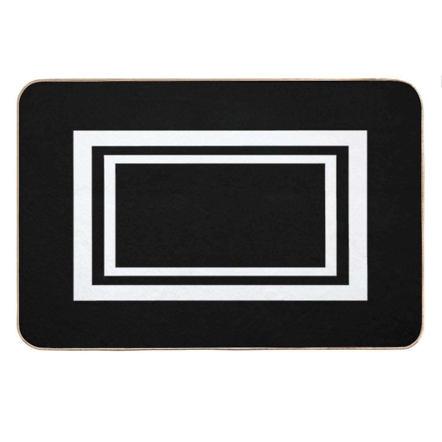 White Frame Bath Mat
