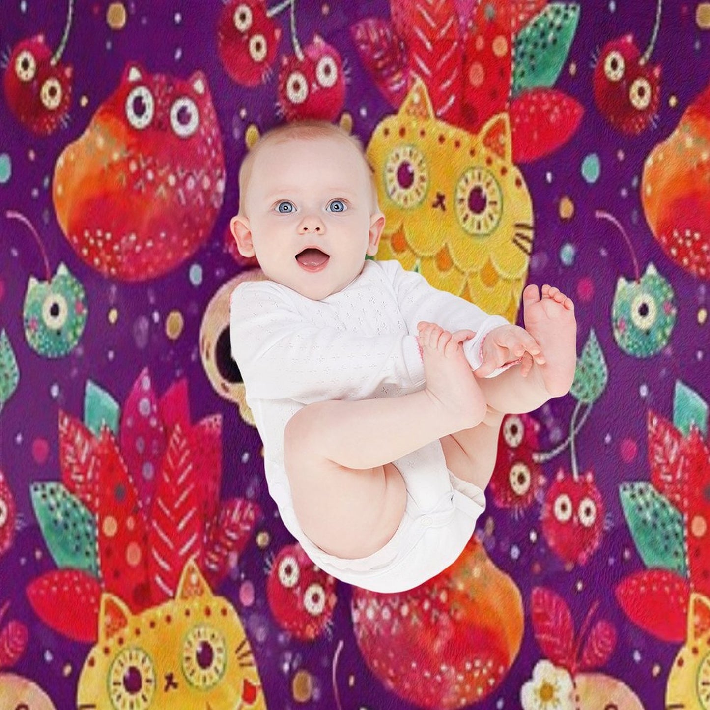 Mexican Tutti Frutti Throw Blanket