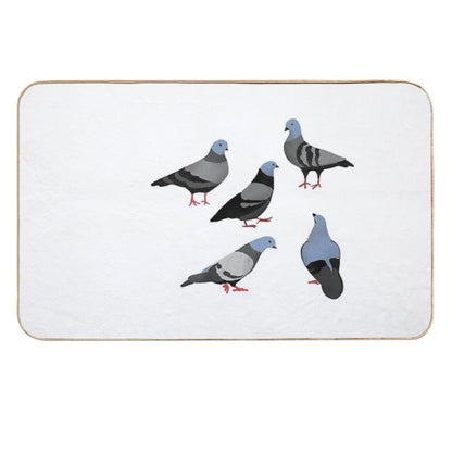 Design 33 - The Pigeons  Repositionable Bath Mat