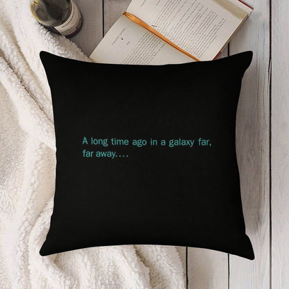 In A Galaxy Far Far Away Linen Throw Pillow Cover