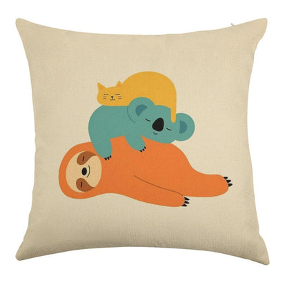 Being Lazy Linen Throw Pillow Cover