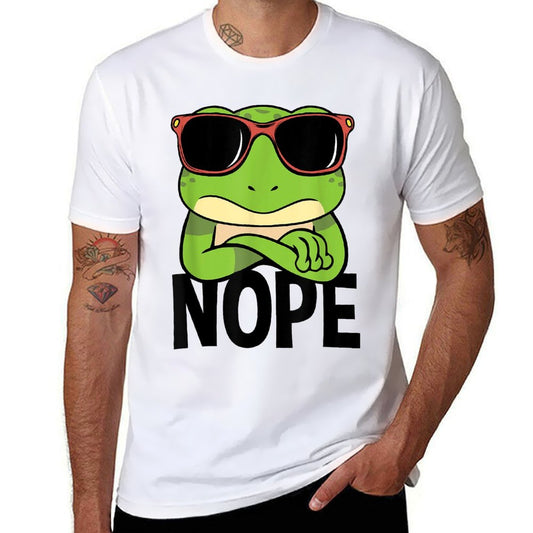 Nope Frog Nope Simple Nope Funny Statement  Easy-care T-Shirt